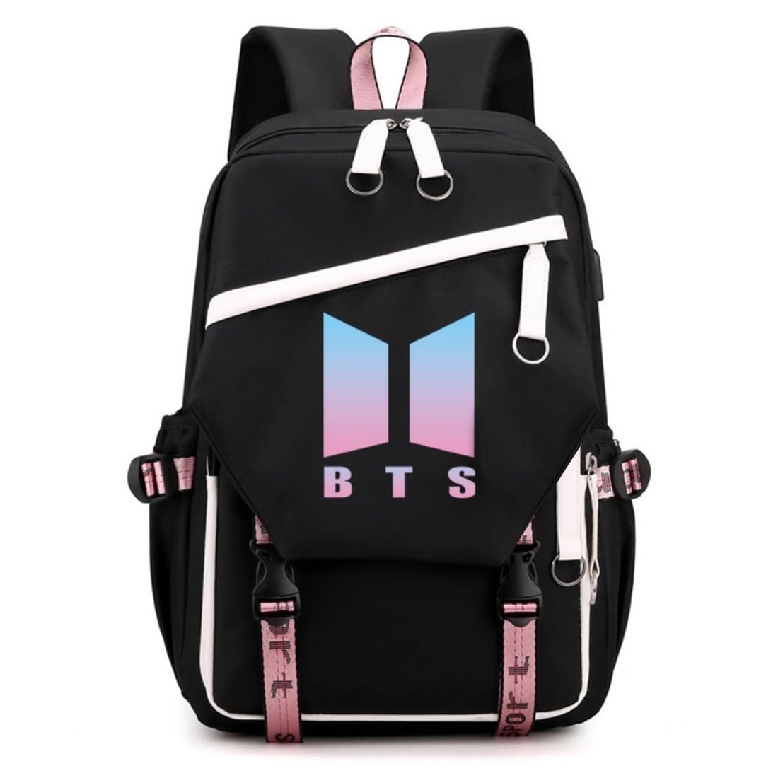 PALAY BTS Bag for Girls, Kids Stylish Kpop Bangtan BTS School Backpack for Boys, Girls Student Bag for School, College Shoulder Backpack for Girls, Boys Laptop Bags BTS Gift Girls, Boys - Black PALAY BTS Bag for Girls, Kids Stylish Kpop Bangtan BTS School Backpack for Boys, Girls Student Bag for School, College Shoulder Backpack for Girls, Boys Laptop Bags BTS Gift Girls, Boys - Black